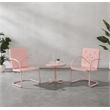 Crosley Furniture Azalea 3Pc Retro Outdoor 2 Chair & Table Set in Pink Gloss