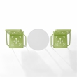 Crosley Furniture Azalea 3Pc Retro Outdoor Bistro Set in Key Lime/White Satin