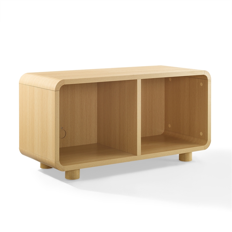 Crosley Furniture Zoe Medium Record Storage Console in Ash