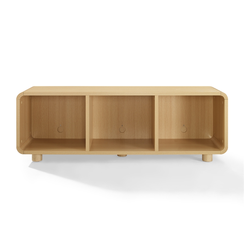 Crosley Furniture Zoe Large Record Storage Console in Ash
