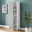 Crosley Furniture Savannah Linen Storage Cabinet in White