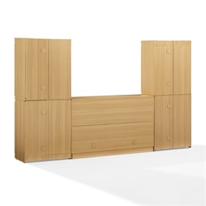 Crosley Furniture Marco 3-Piece Sideboard And 2 Pantry Set in Ash