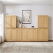 Crosley Furniture Marco 3-Piece Sideboard And 2 Pantry Set in Ash