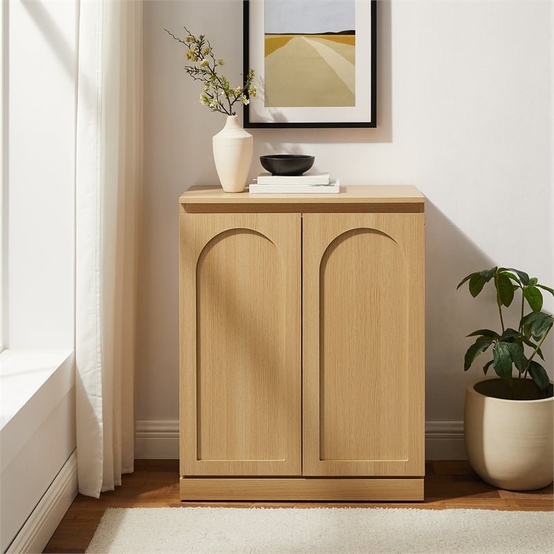 Crosley Furniture Marco Kitchen Storage Cabinet in Ash