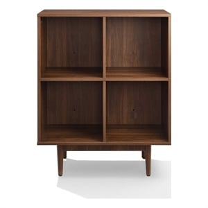 Crosley Furniture Liam 4 Cube Record Storage Media Stand in Walnut