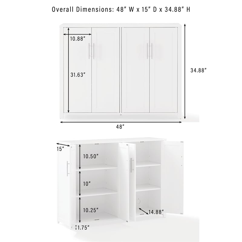 Crosley Furniture Savannah Sideboard in White