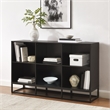 Crosley Furniture Enzo 6 Cube Record Storage Media Stand in Black