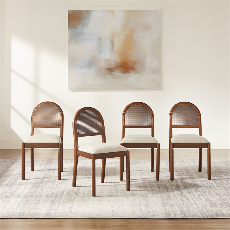 Crosley Furniture Kennedy 4-Piece Dining Chair Set in Walnut