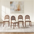Crosley Furniture Kennedy 4-Piece Dining Chair Set in Walnut