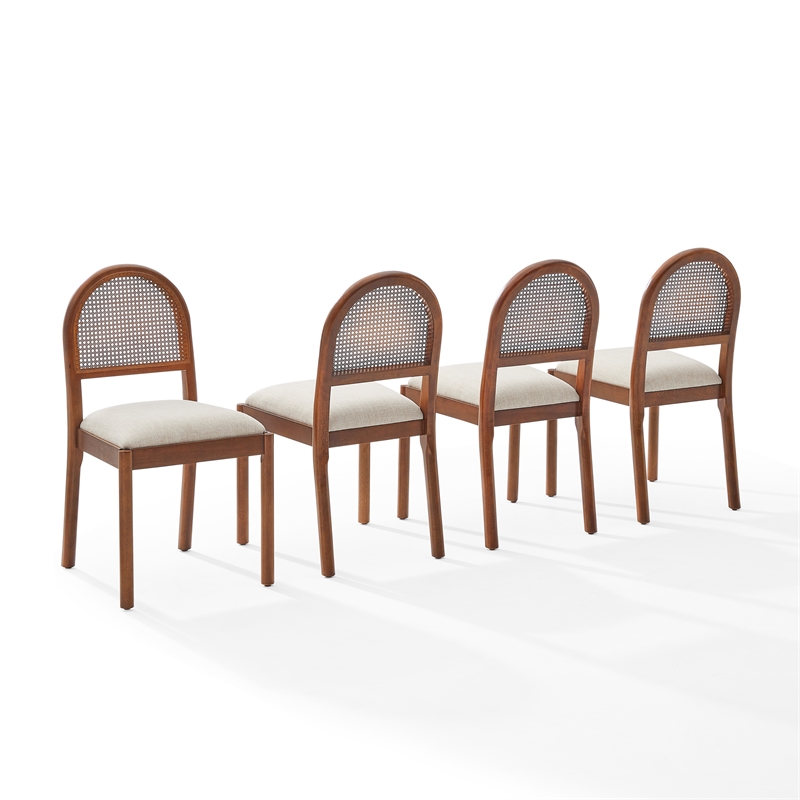 Crosley Furniture Kennedy 4-Piece Dining Chair Set in Walnut