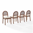 Crosley Furniture Kennedy 4-Piece Dining Chair Set in Walnut