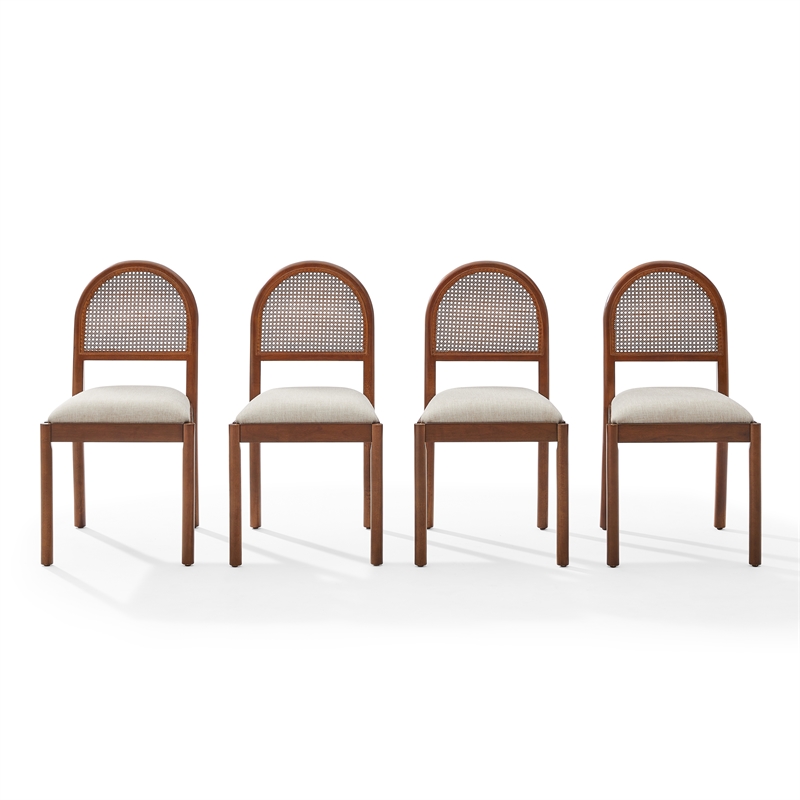 Crosley Furniture Kennedy 4-Piece Dining Chair Set in Walnut