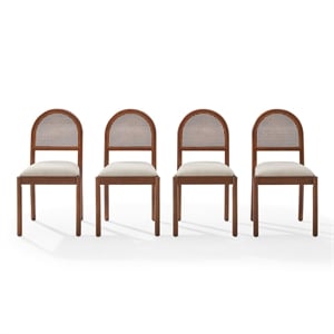 Crosley Furniture Kennedy 4-Piece Dining Chair Set in Walnut