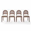 Crosley Furniture Kennedy 4-Piece Dining Chair Set in Walnut