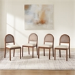 Crosley Furniture Kennedy 4-Piece Dining Chair Set in Walnut
