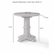 Crosley Furniture Joanna Side Table in Rustic Brown