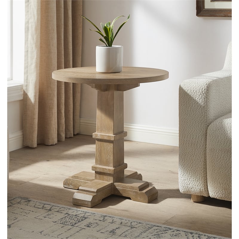 Crosley Furniture Joanna Side Table in Rustic Brown