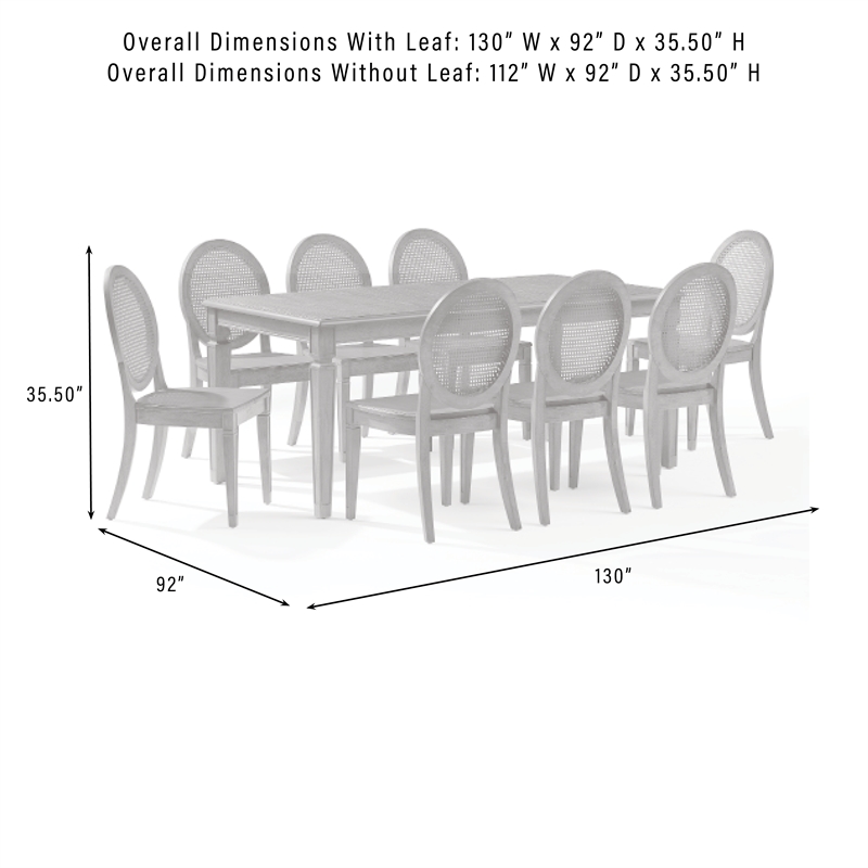 Crosley Furniture Alessia 9-Piece Dining Table in Brown