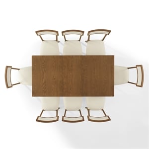 Crosley Furniture Alessia 9-Piece Dining Table in Brown