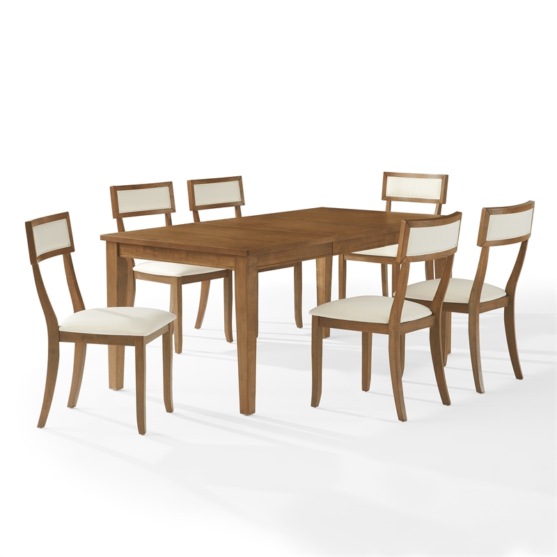 Crosley Furniture Alessia 7-Piece Dining Table in Brown