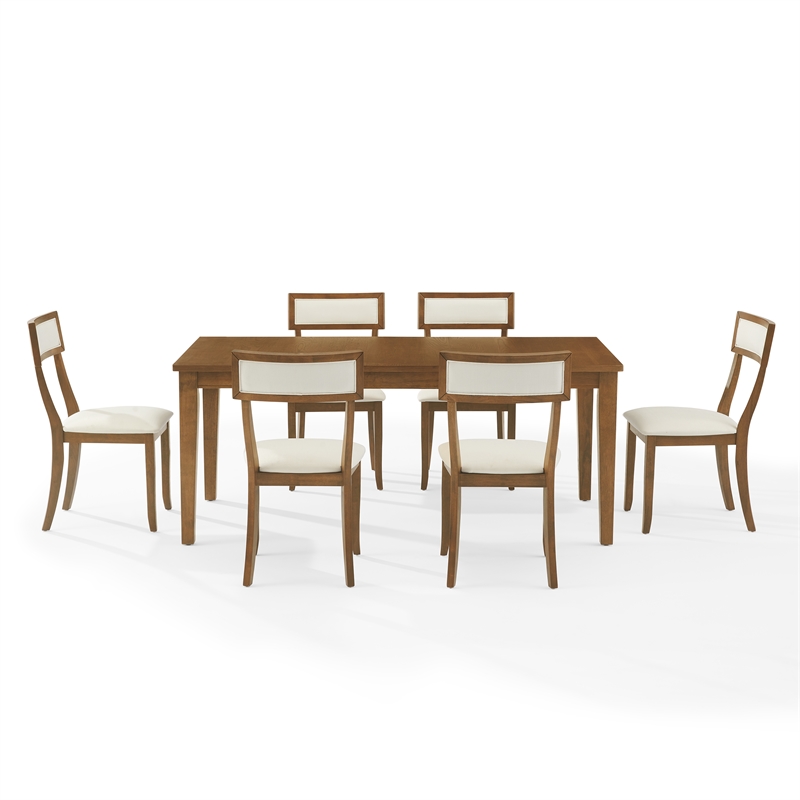 Crosley Furniture Alessia 7-Piece Dining Table in Brown