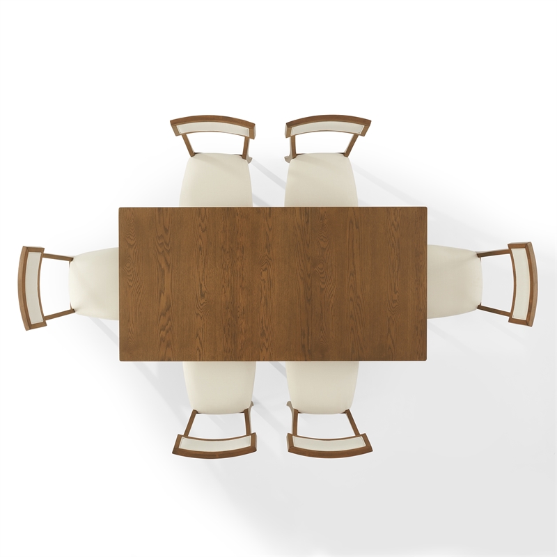 Crosley Furniture Alessia 7-Piece Dining Table in Brown