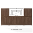 Crosley Furniture Naomi 3-Piece Entertainment Center in Walnut