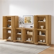 Crosley Furniture Naomi 3-Piece Entertainment Center in White Oak