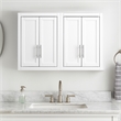 Crosley Furniture Savannah 2Pc Wall Storage Cabinet in White