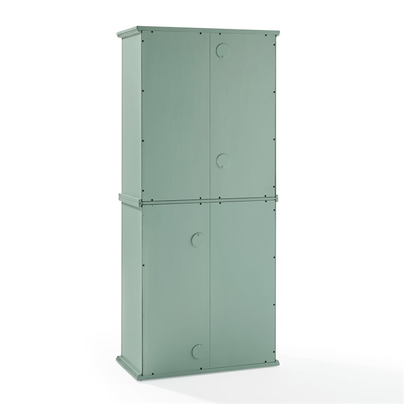 Crosley Furniture Holbrook Kitchen Storage Pantry Cabinet in Seafoam Blue