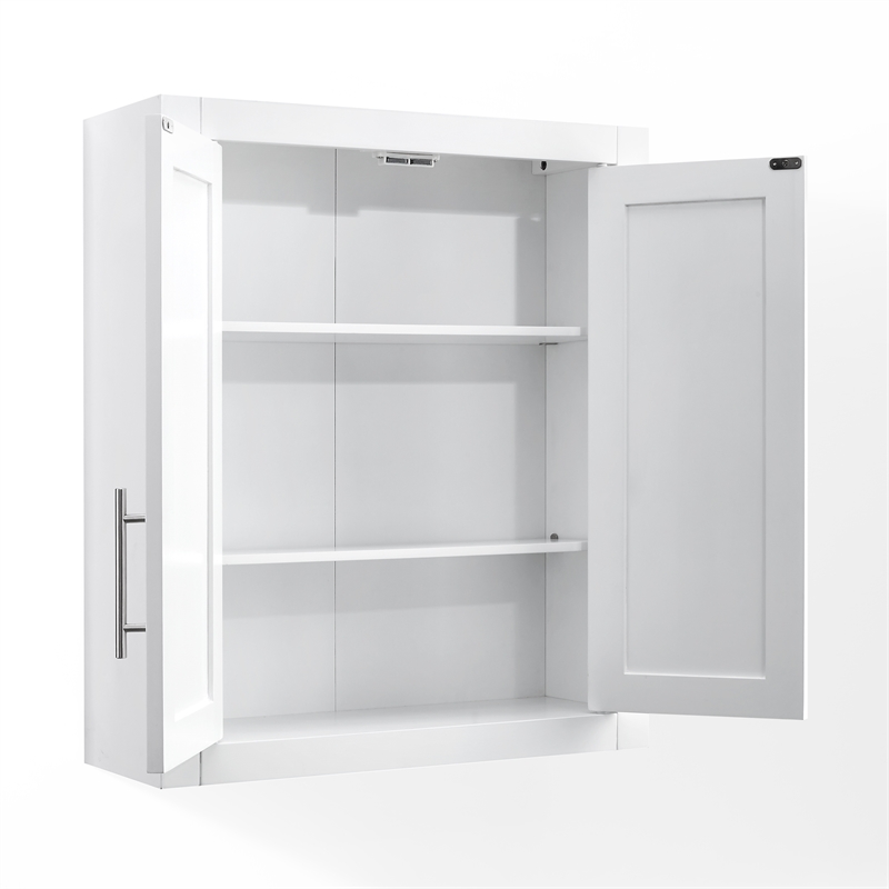 Crosley Furniture Savannah 3Pc Wall Storage Cabinet in White