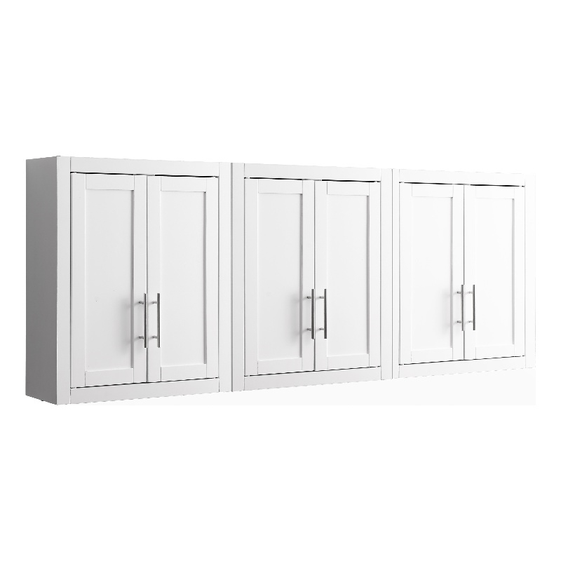 Crosley Furniture Savannah 3Pc Wall Kitchen Storage Cabinet in White