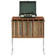 Crosley Lily Record Player Stand With Vinyl Storage in Walnut