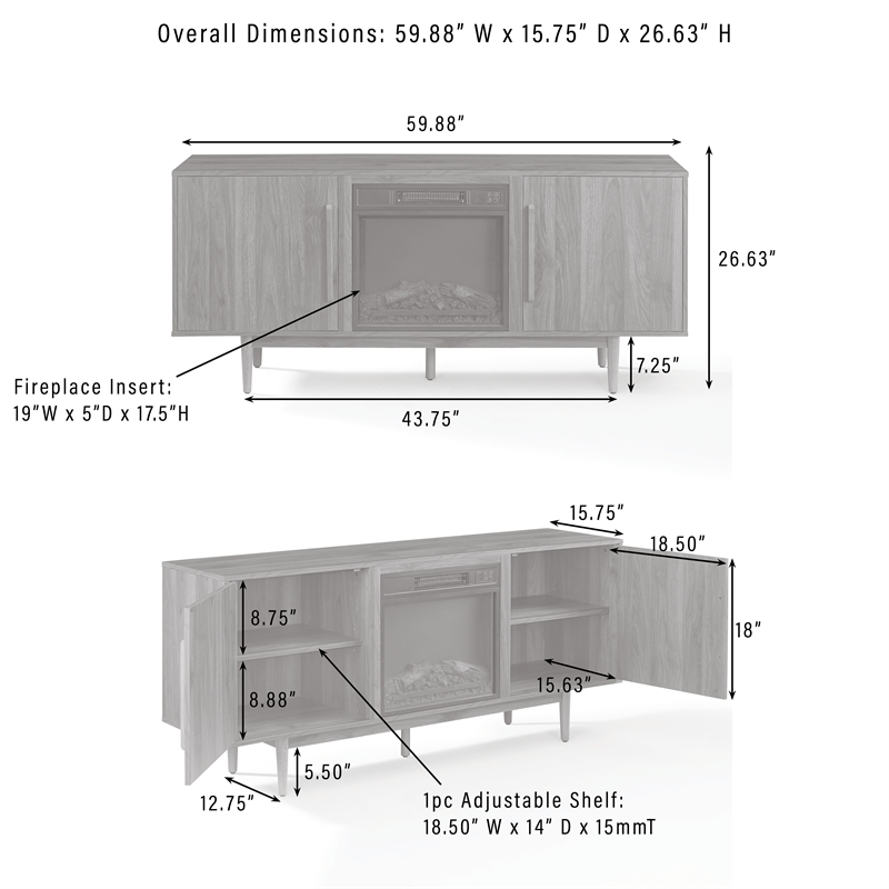 Crosley Furniture Liam Fireplace Tv Stand For 65