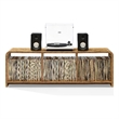Crosley Furniture Ingrid Large Record Player Stand With Vinyl Storage in Maple