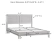 Crosley Katia King Bed in Driftwood - Headboard- Footboard- And Side Rails