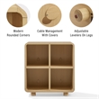 Crosley Zoe 4 Cube Record Player Stand With Vinyl Storage in Ash