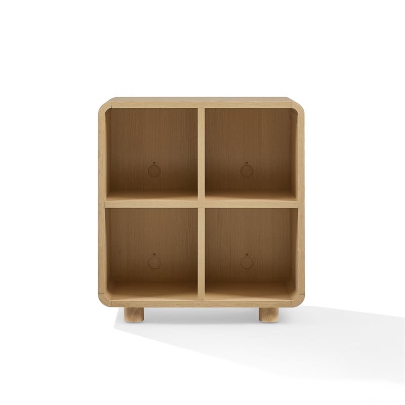 Crosley Zoe 4 Cube Record Player Stand With Vinyl Storage in Ash