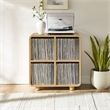 Crosley Zoe 4 Cube Record Player Stand With Vinyl Storage in Ash