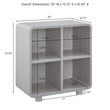 Crosley Zoe 4 Cube Record Player Stand With Vinyl Storage in Ash