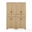 Crosley Tara Kitchen Storage Pantry Set in Natural (2 Pieces)