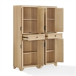 Crosley Tara Kitchen Storage Pantry Set in Natural (2 Pieces)