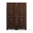 Crosley Tara Kitchen Storage Pantry Set in Brown (2 Pieces)