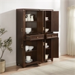 Crosley Tara Kitchen Storage Pantry Set in Brown (2 Pieces)