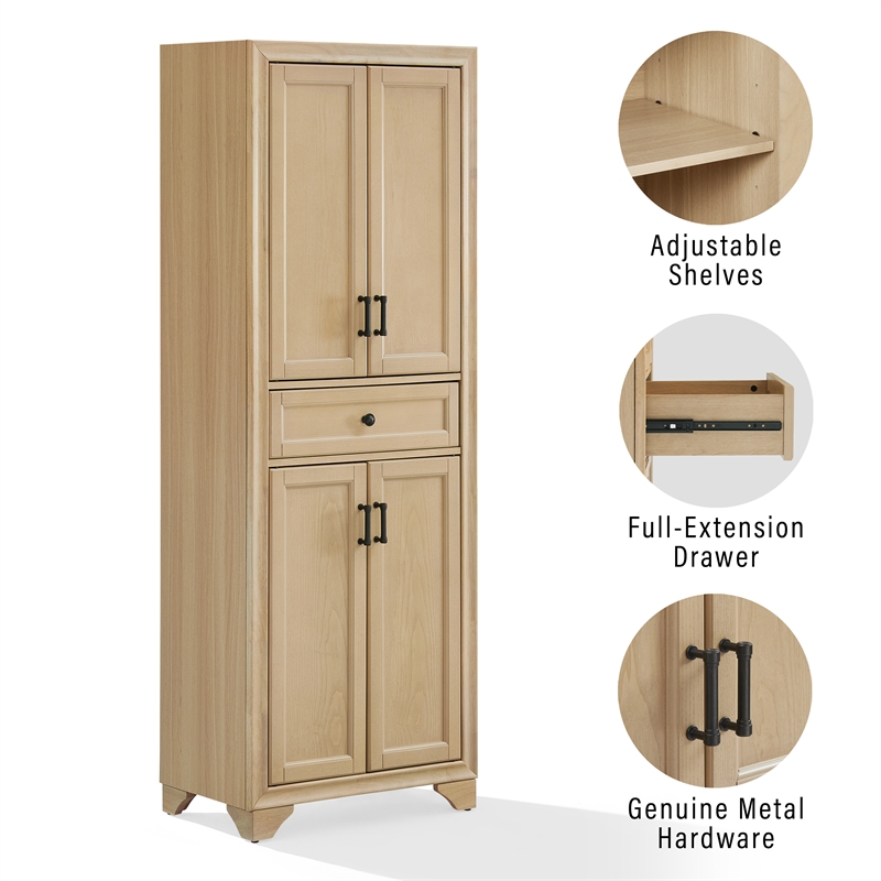 Crosley Tara Kitchen Storage Pantry in Natural