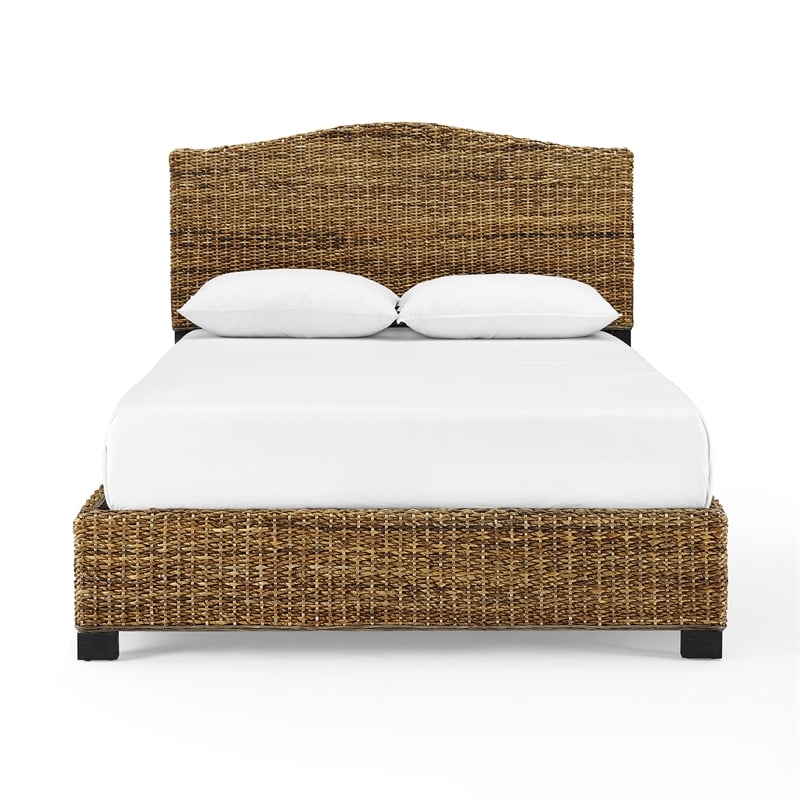Crosley Serena Rattan Full Bed in Banana Leaf
