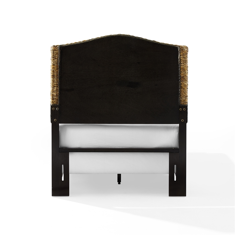 Crosley Serena Rattan Twin Bed in Banana Leaf