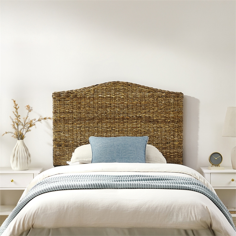 Crosley Serena Rattan Twin Size Headboard in Banana Leaf