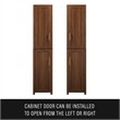 Crosley Savannah Linen Storage Cabinet in Walnut