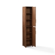 Crosley Savannah Linen Storage Cabinet in Walnut